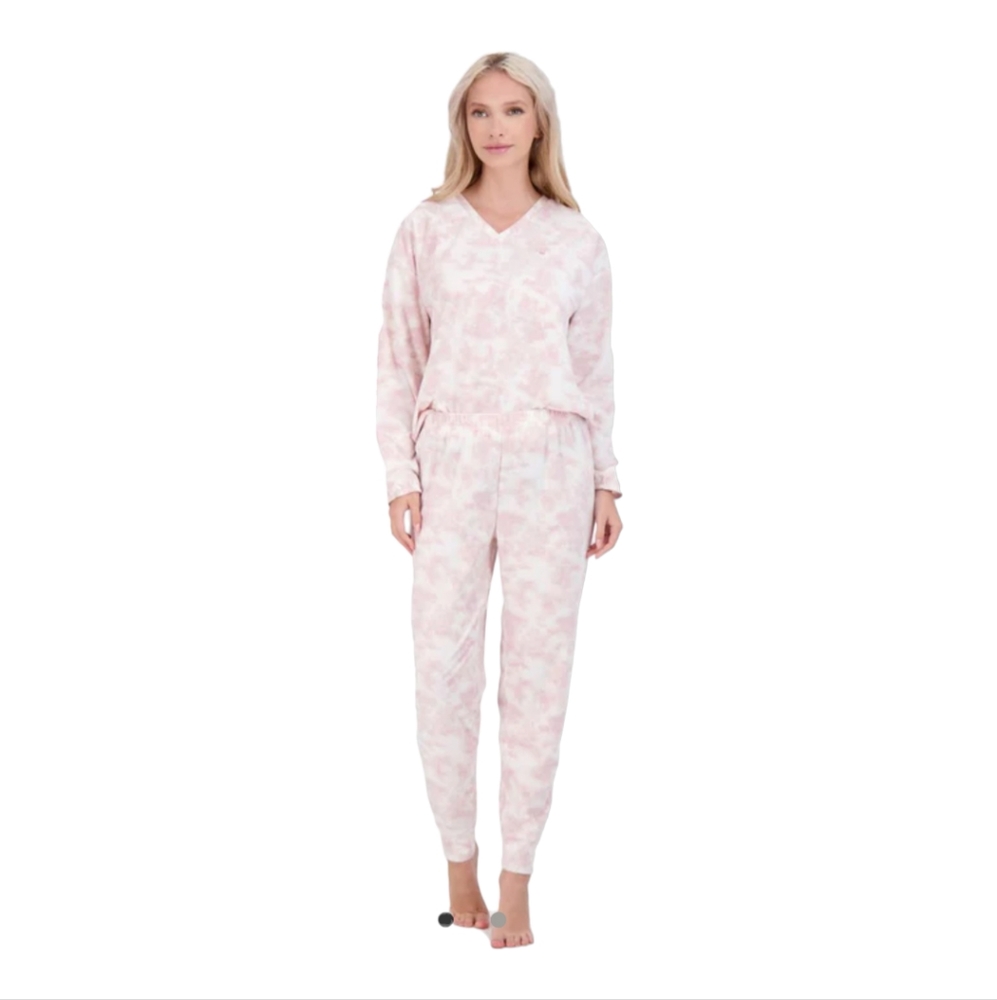 Bearpaw 2 piece Tie Dye Print Fleece Shirt and Joggers Sleepwear Set ( NWT)